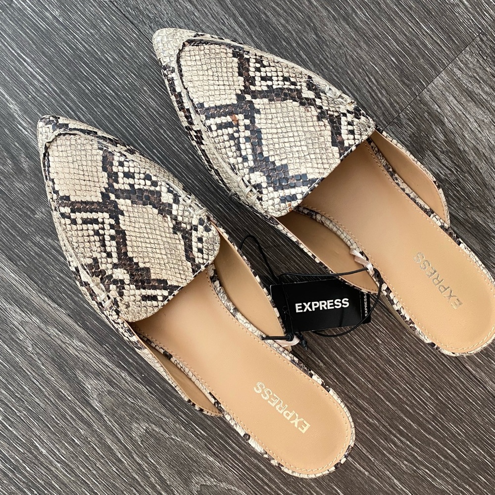 Express Snakeskin Work Flats-Size 7; *NEW WITH TAGS*